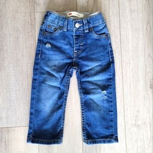 Baby distressed blue Levi's jeans denim. 12 month.